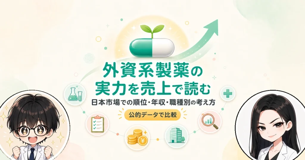 外資系製薬会社ランキングを日本の売上と年収で読み解く