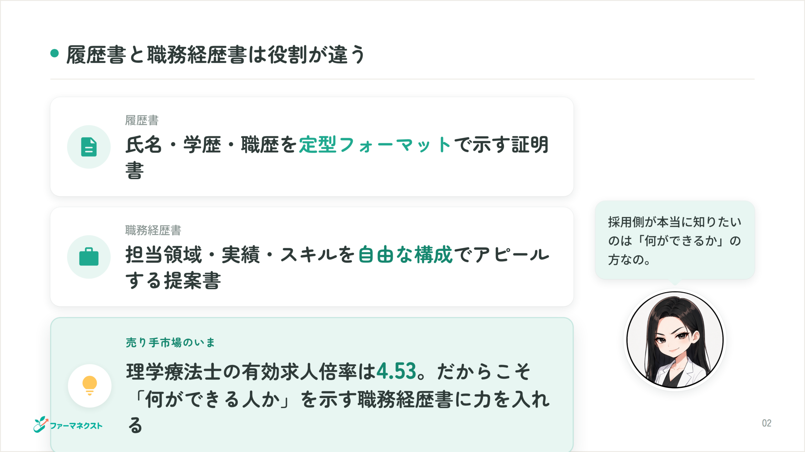 履歴書と職務経歴書は役割が違う