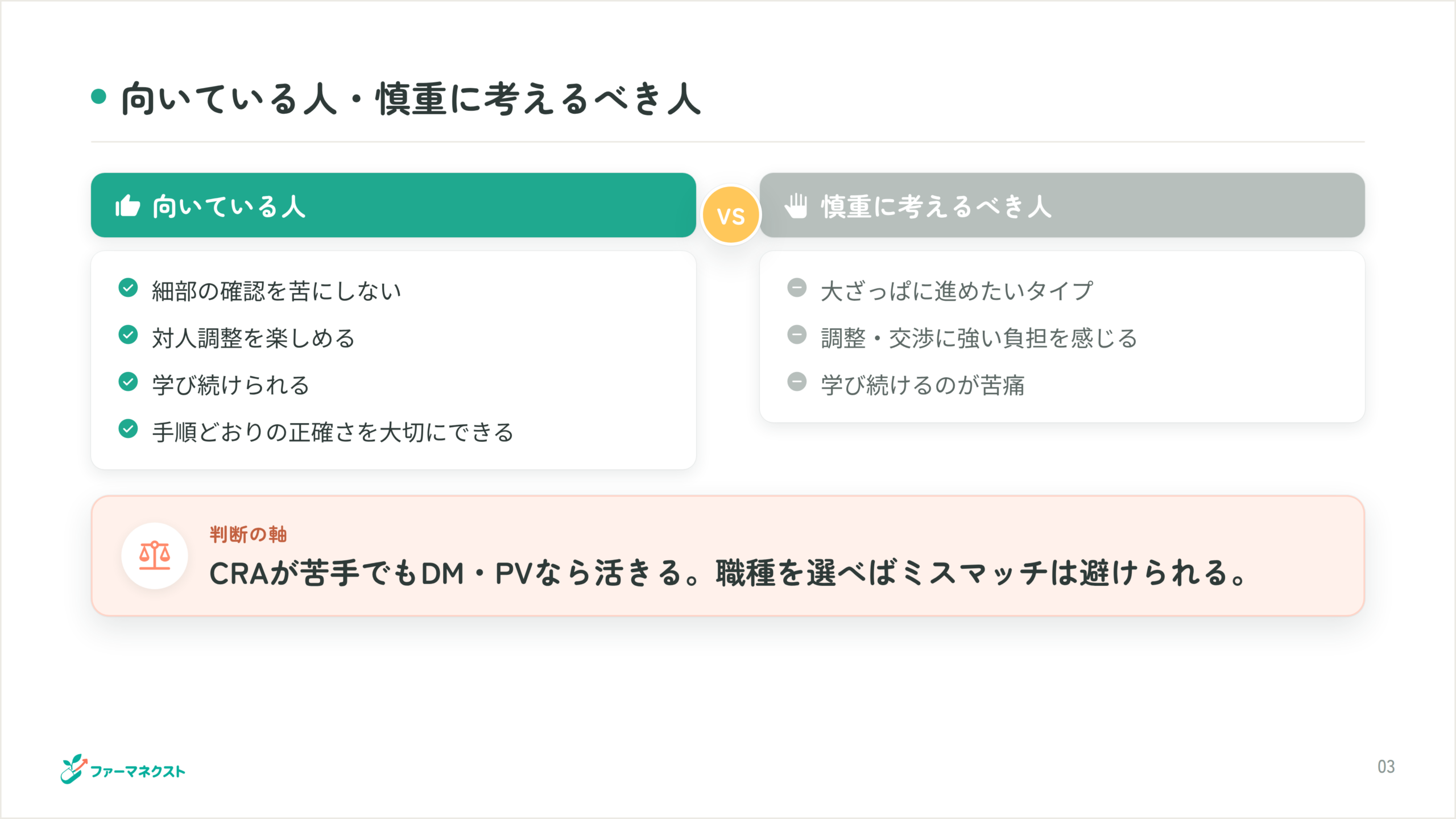 向いている人・慎重に考えるべき人