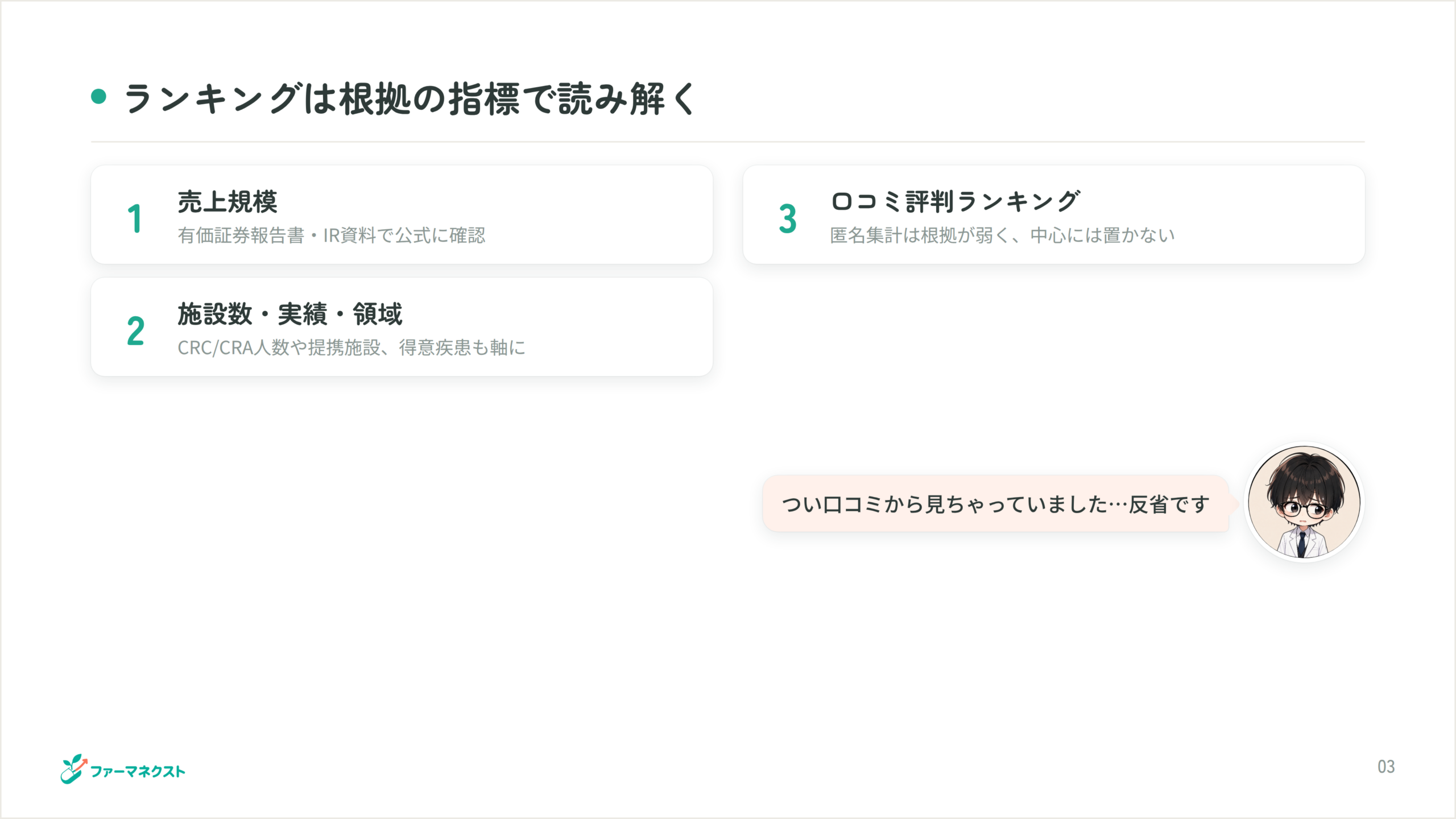 ランキングは根拠の指標で読み解く