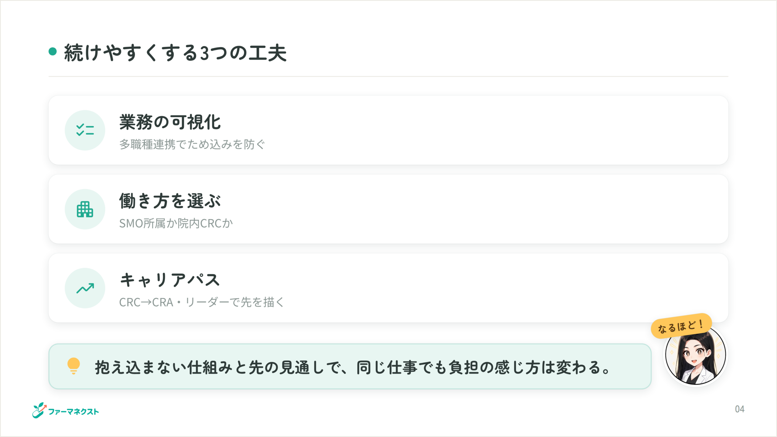 続けやすくする3つの工夫