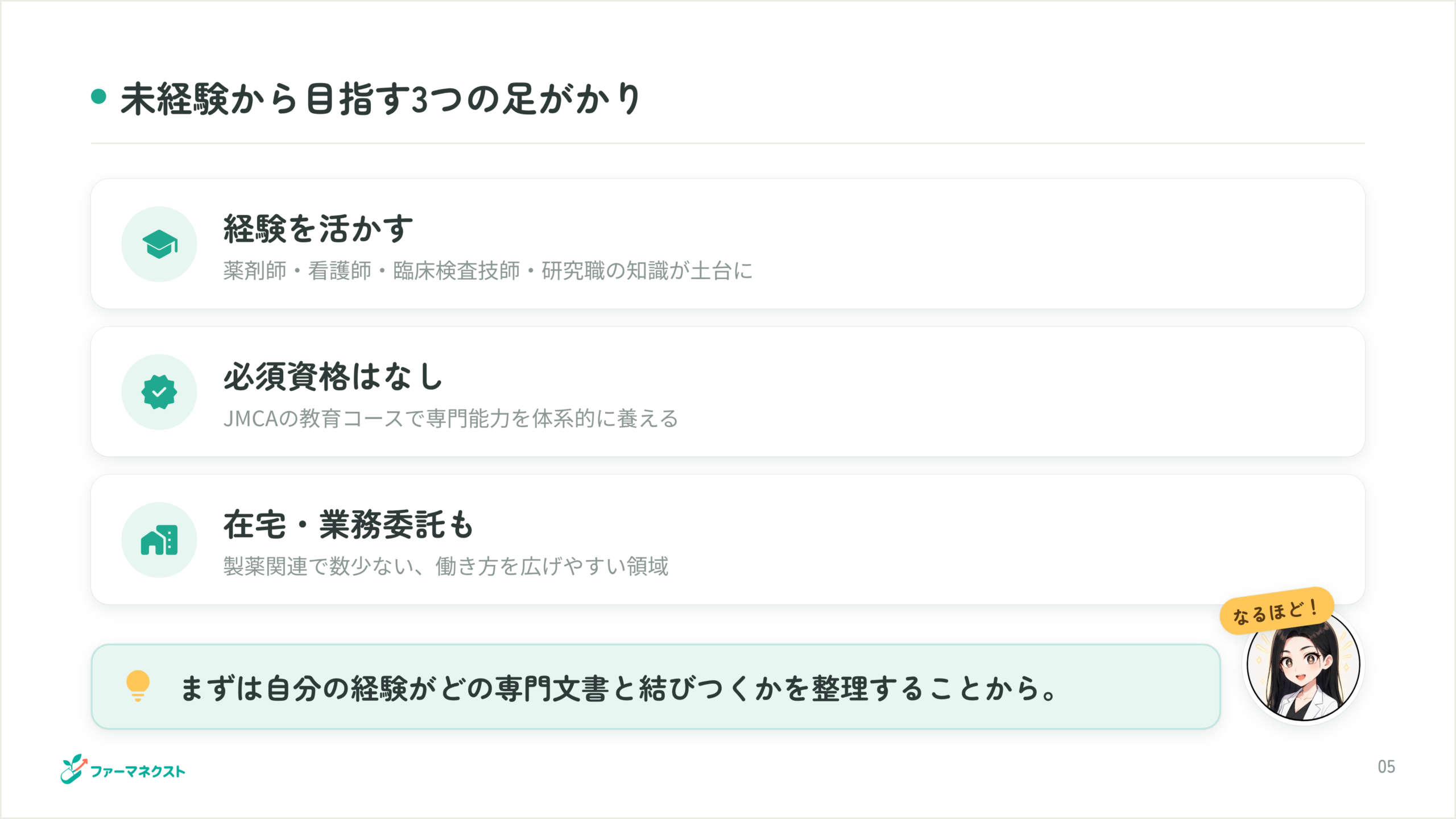 未経験から目指す3つの足がかり