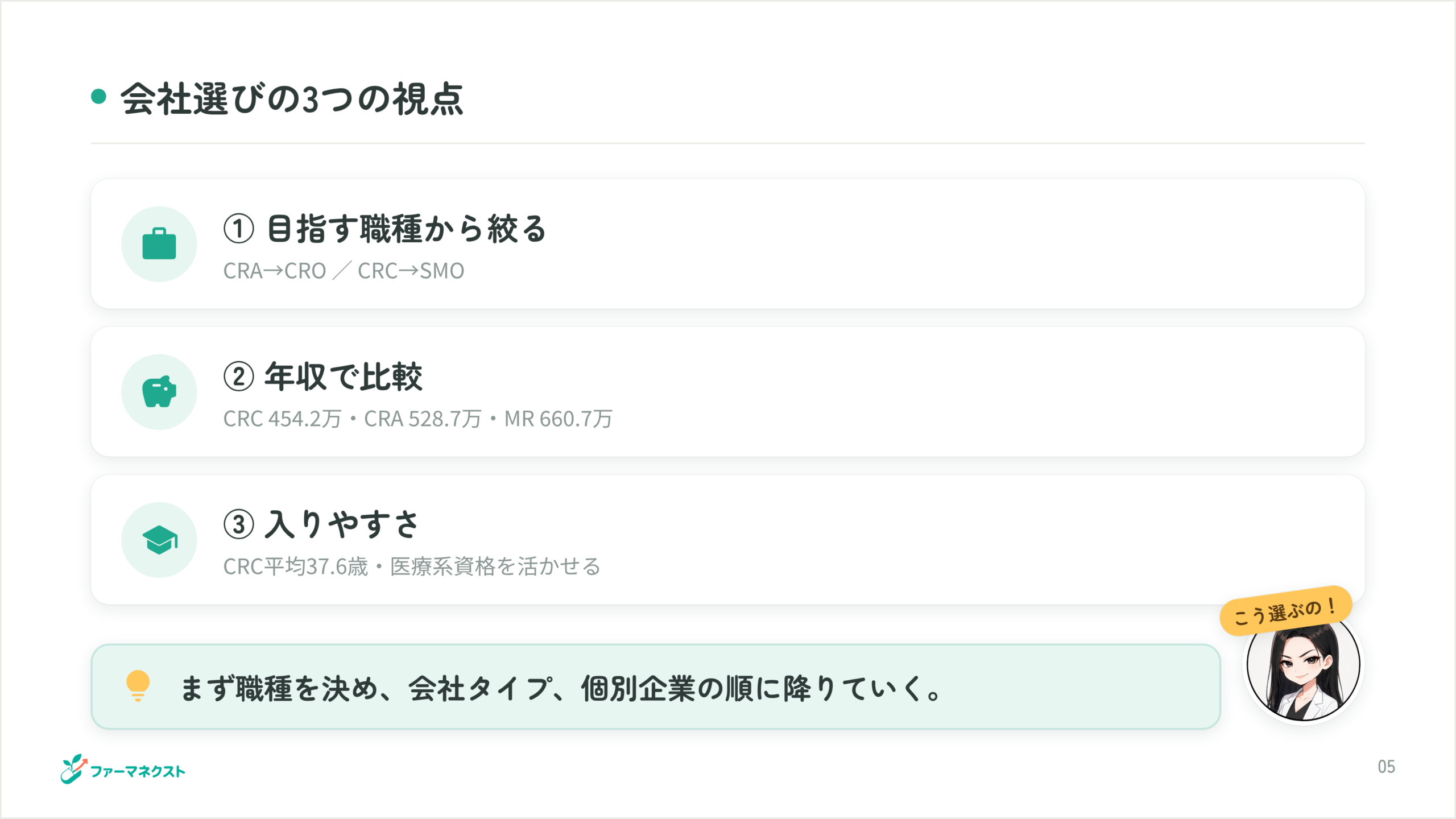 会社選びの3つの視点
