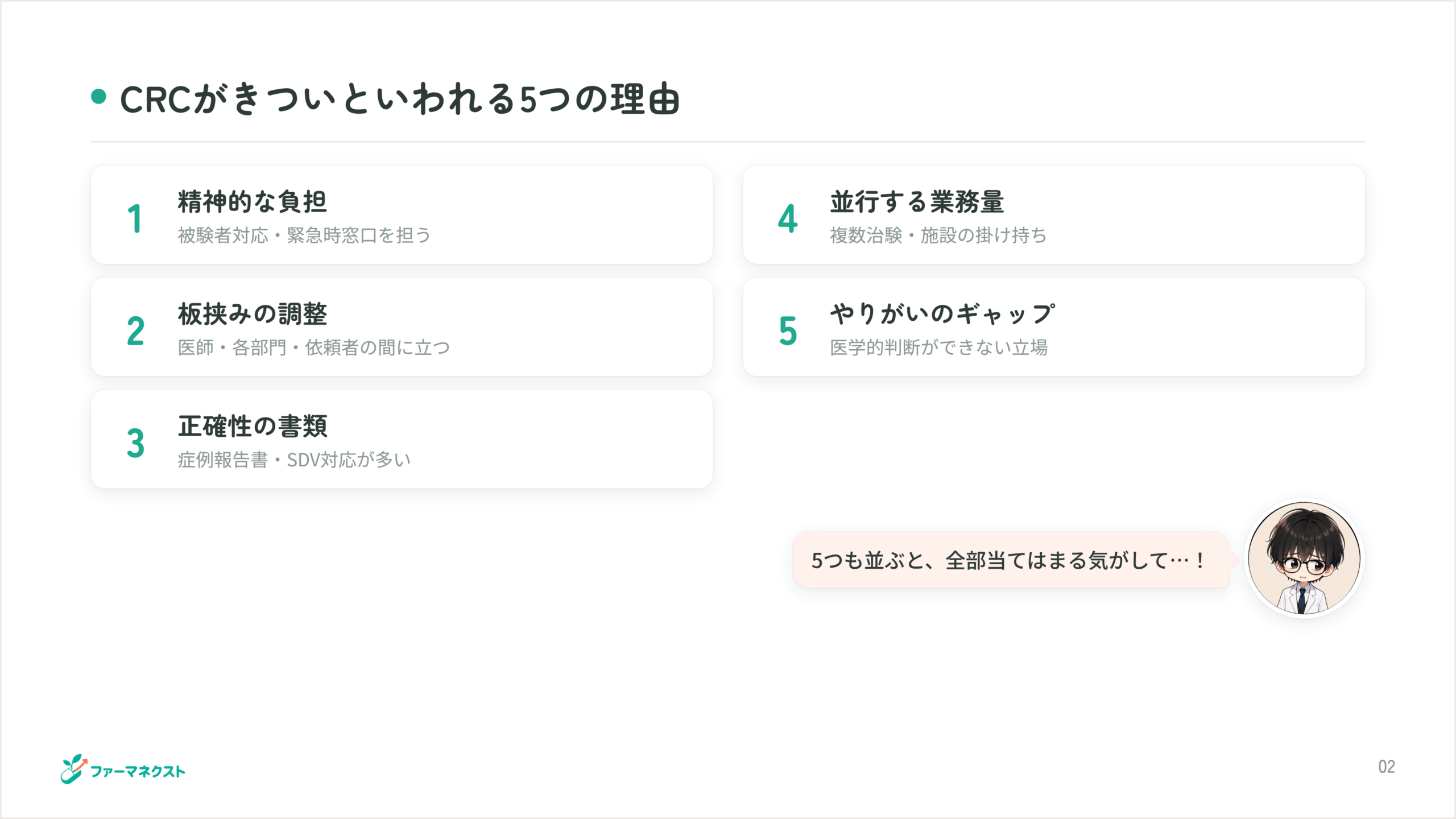 CRCがきついといわれる5つの理由